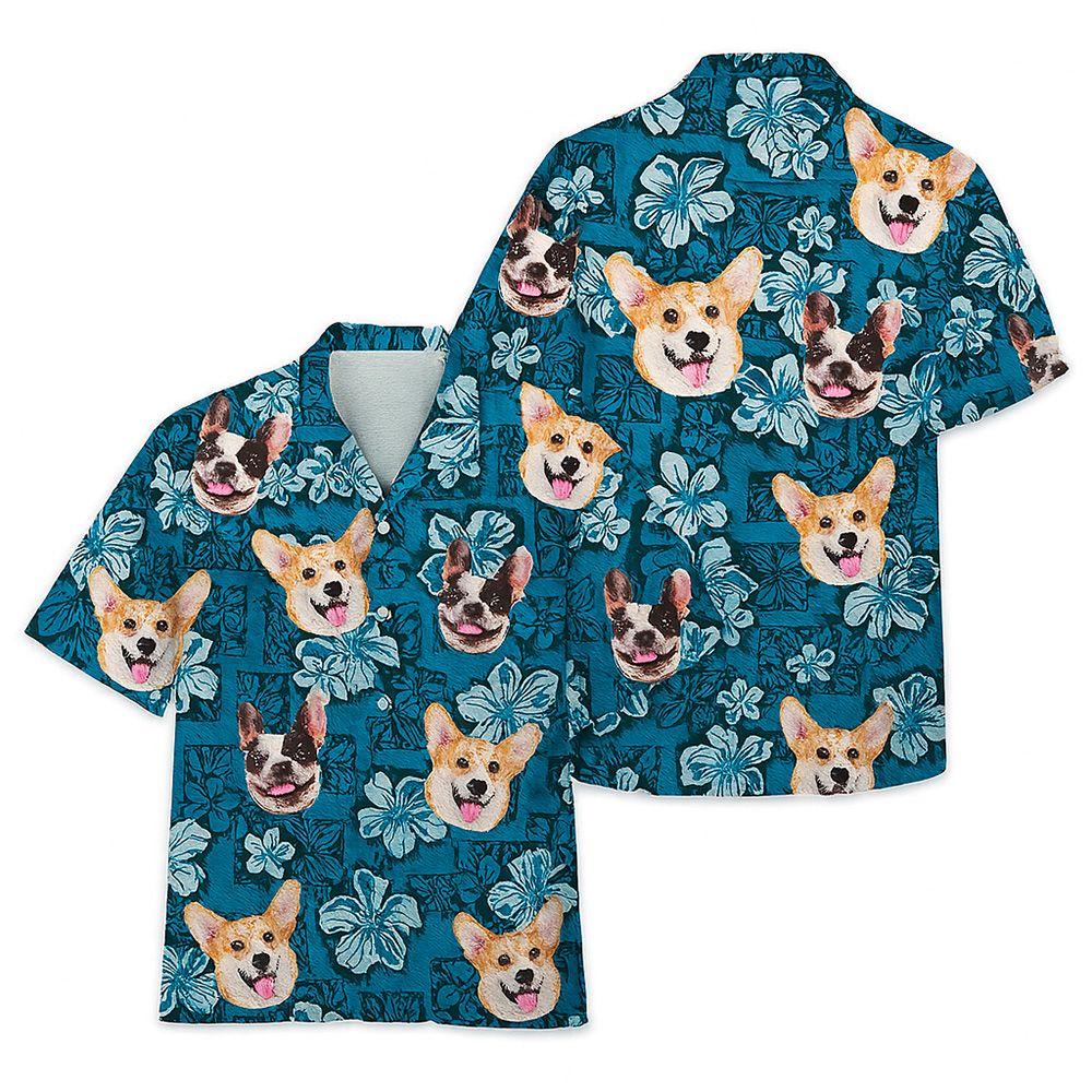 Custom Hawaiian Shirt With Dog Face Custom Hawaiian Shirt With Dog Face