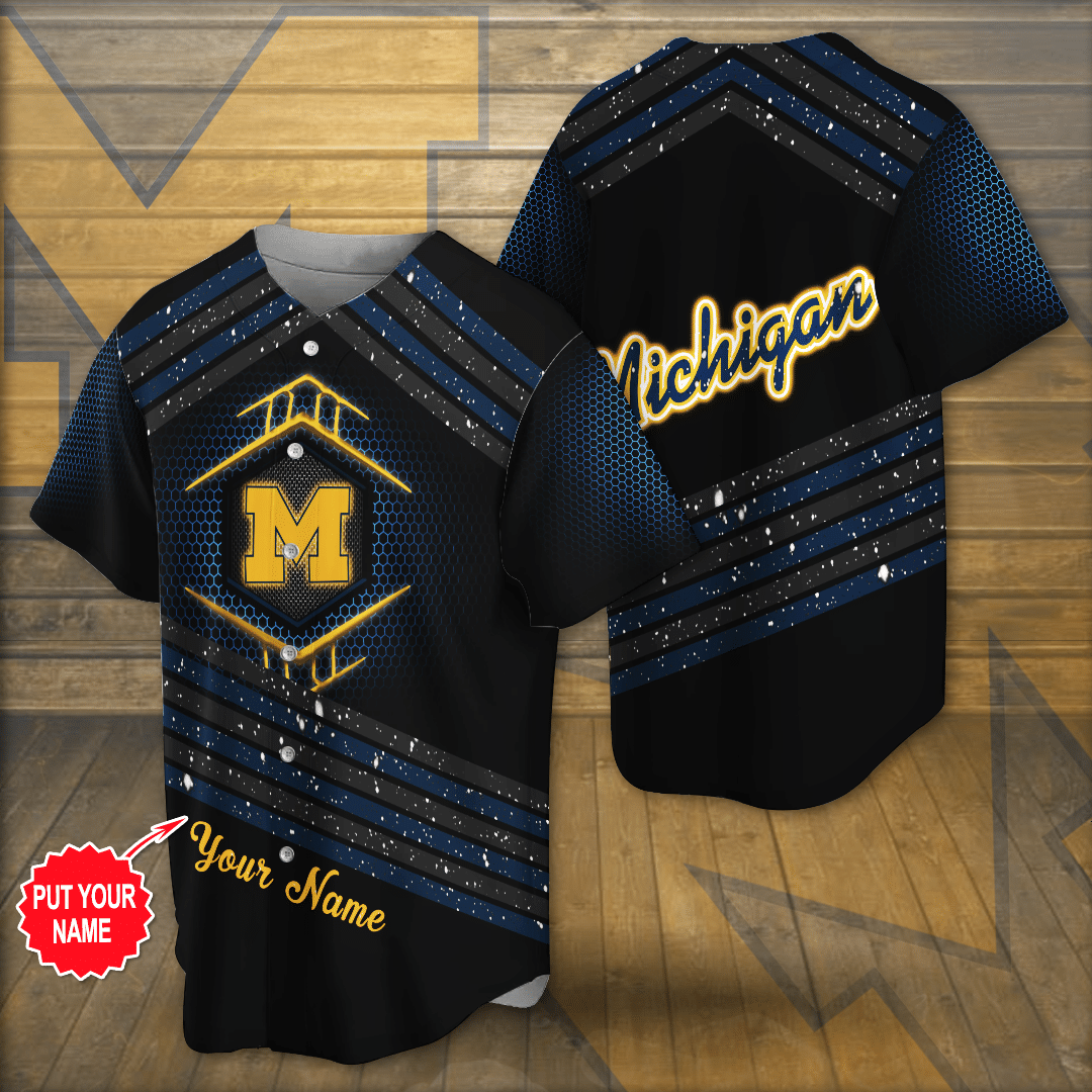 Personalized Michigan Wolverines Baseball Jersey - KDHYPE