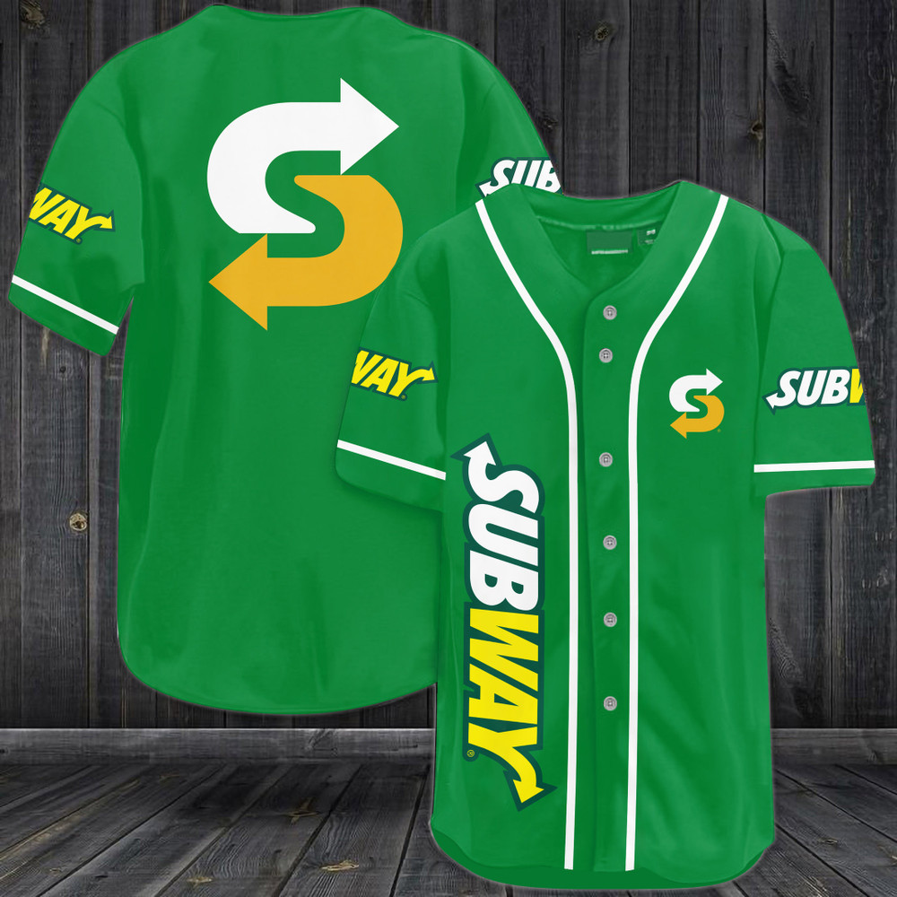 Subway Baseball Jersey - Green Subway Baseball Jersey - Green