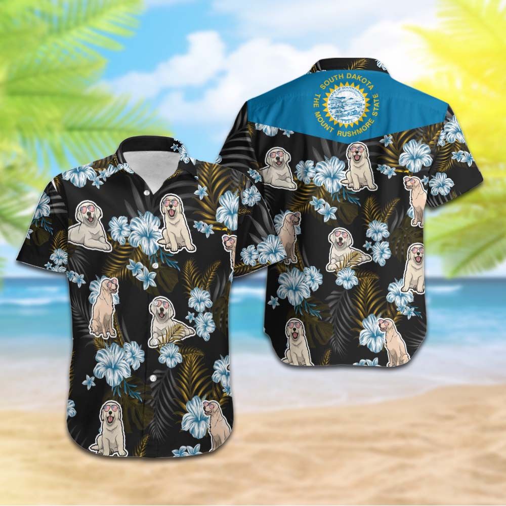 South Dakota Golden Retrievers Hawaiian Shirt South Dakota Golden Retrievers Hawaiian Shirt