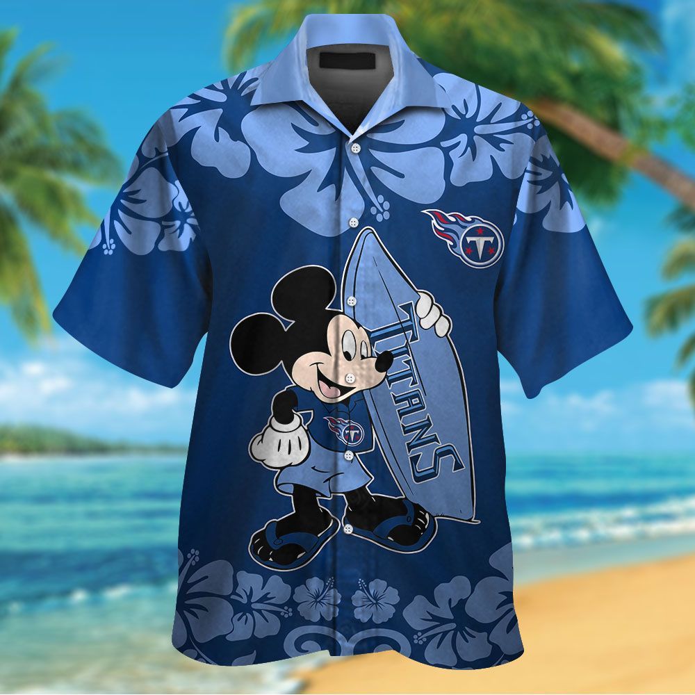 Tennessee Titans & Mickey Mouse Hawaiian Shirt Tennessee Titans & Mickey Mouse Hawaiian Shirt