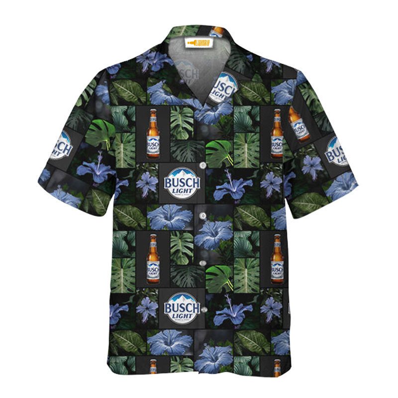 Busch Light Tropical Hibiscus Flower Hawaiian Shirt Busch Light Tropical Hibiscus Flower Hawaiian Shirt