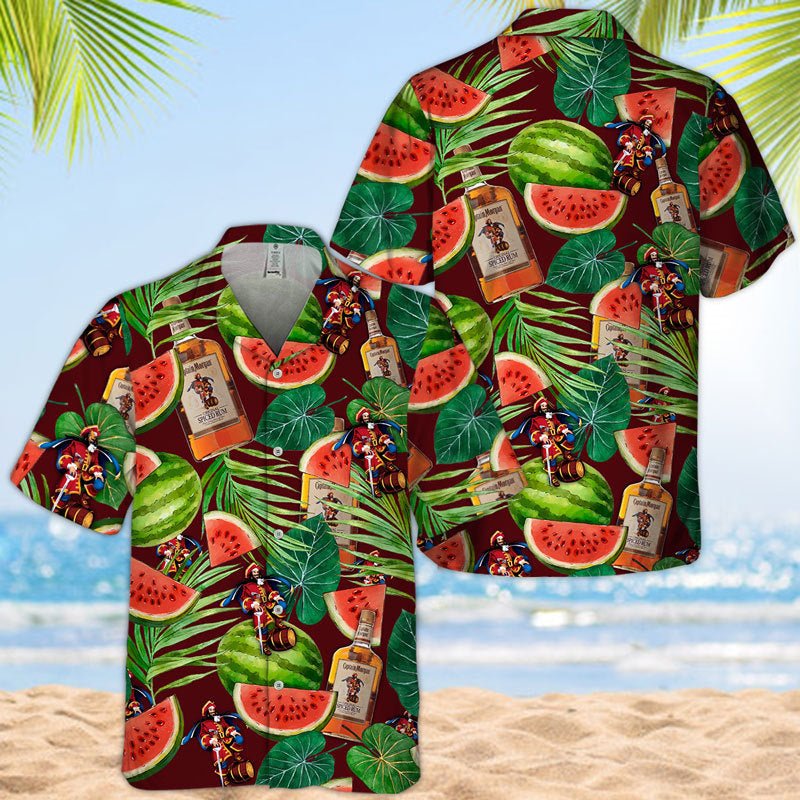 Captain Morgan Watermelon Hawaiian Shirt Captain Morgan Watermelon Hawaiian Shirt