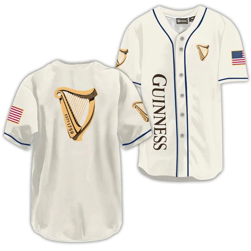 Guinness USA Flag Baseball Jersey Guinness USA Flag Baseball Jersey