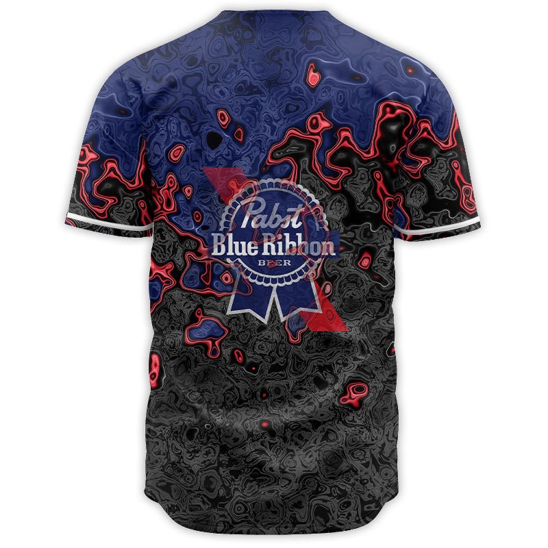 Holographic Colorful Pabst Blue Ribbon Baseball Jersey Holographic Colorful Pabst Blue Ribbon Baseball Jersey