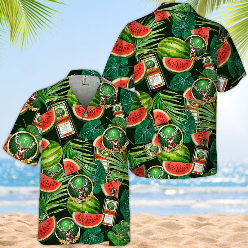 Jagermeister Watermelon Hawaiian Shirt Jagermeister Watermelon Hawaiian Shirt