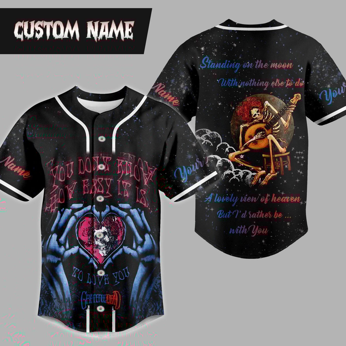 Personalized Grateful Dead Baseball Jersey #20 Personalized Grateful Dead Baseball Jersey #20