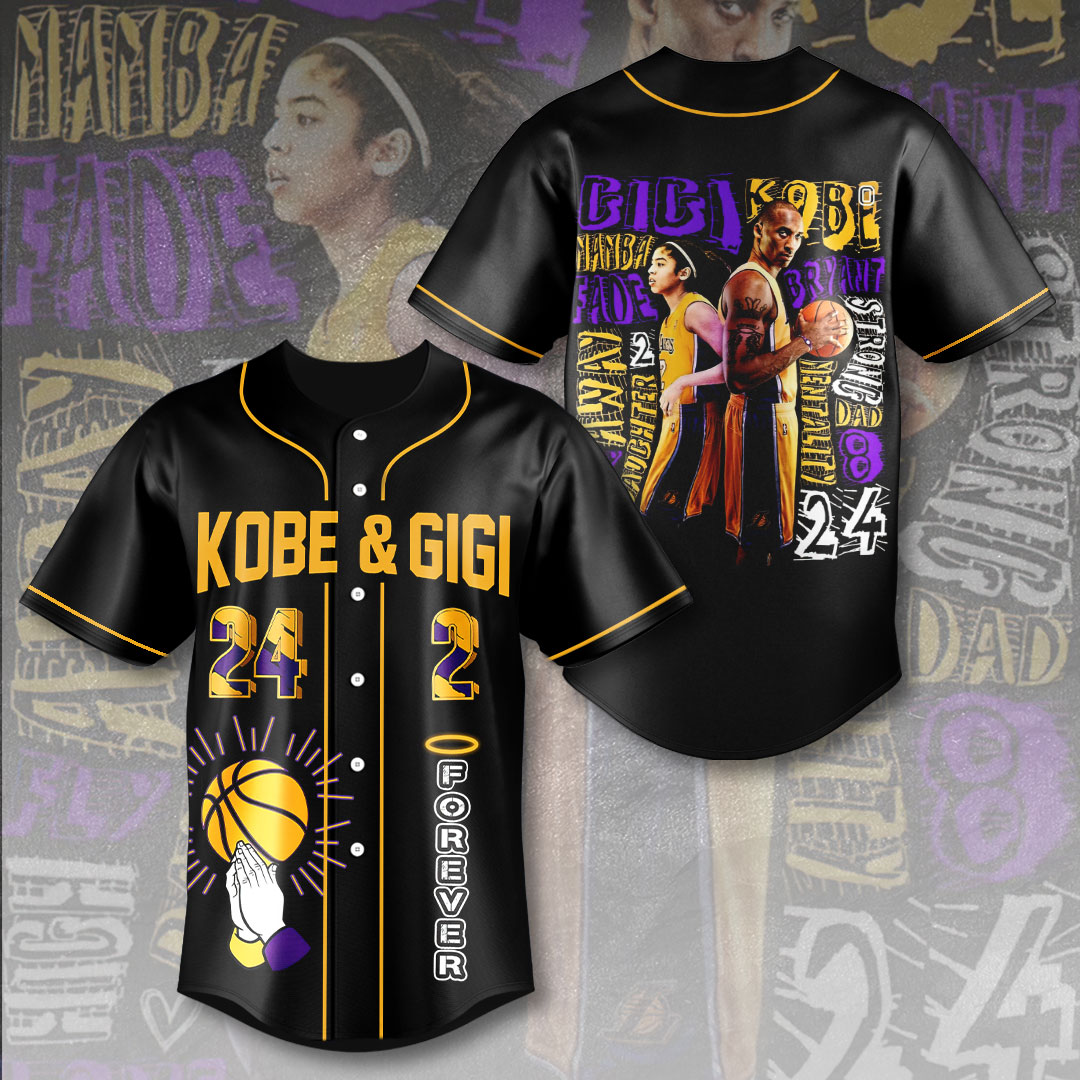 Personalized Kobe Bryant x Gigi Baseball Jersey Personalized Kobe Bryant x Gigi Baseball Jersey