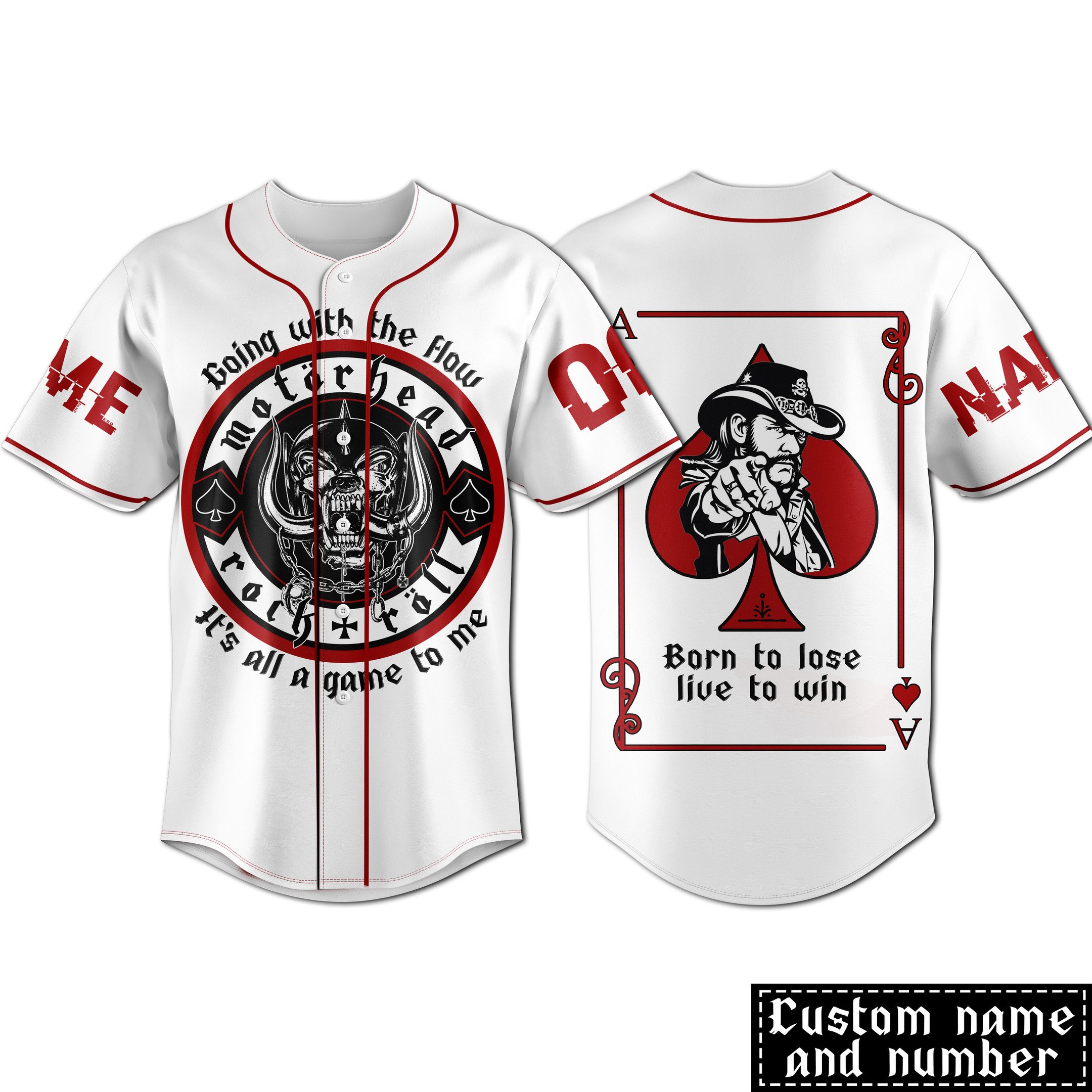 Personalized Motorhead Baseball Jersey #2 Personalized Motorhead Baseball Jersey #2