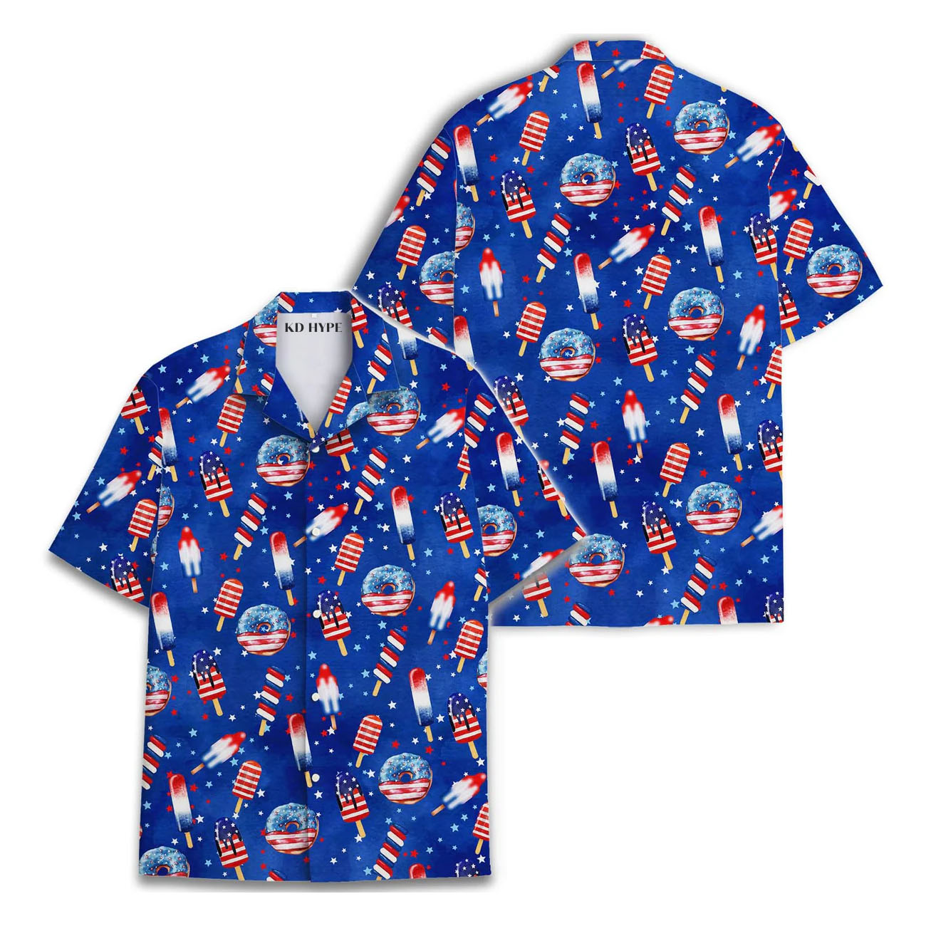 4th Of July Ice Cream Hawaiian Shirt #100 4th Of July Ice Cream Hawaiian Shirt #100